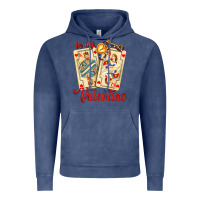Vintage Denim be my valentine with playing cards and key Vintage Hoodie - AdoDesignShop