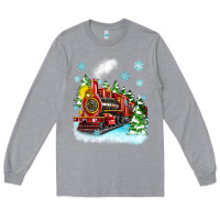 Heather Grey christmas polar express Long Sleeve Tee - Zillion Design Studio