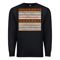 Black christmas mistletoe and stripes seamless pattern Premium Sweatshirt - BundleAndBundleShop