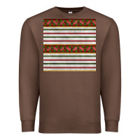 Chestnut christmas mistletoe and stripes seamless pattern Premium Sweatshirt - BundleAndBundleShop