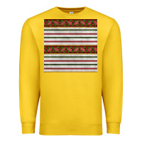 Lemon christmas mistletoe and stripes seamless pattern Premium Sweatshirt - BundleAndBundleShop