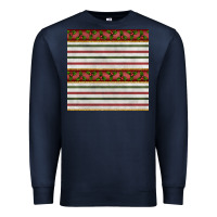 Navy christmas mistletoe and stripes seamless pattern Premium Sweatshirt - BundleAndBundleShop