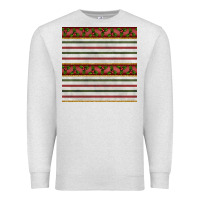 Oatmeal Heather christmas mistletoe and stripes seamless pattern Premium Sweatshirt - BundleAndBundleShop