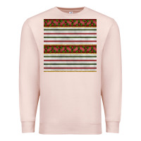 Pale Pink christmas mistletoe and stripes seamless pattern Premium Sweatshirt - BundleAndBundleShop