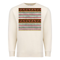 Sandshell christmas mistletoe and stripes seamless pattern Premium Sweatshirt - BundleAndBundleShop