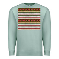 Seafoam christmas mistletoe and stripes seamless pattern Premium Sweatshirt - BundleAndBundleShop