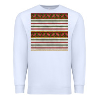 White christmas mistletoe and stripes seamless pattern Premium Sweatshirt - BundleAndBundleShop