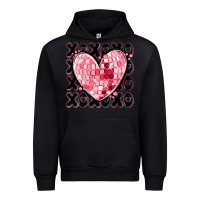 Black xoxo heart valentine's day Urban Hoodie - MaliasSmallBusiness