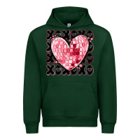 Forest Green xoxo heart valentine's day Urban Hoodie - MaliasSmallBusiness