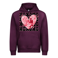 Mauve Wine xoxo heart valentine's day Urban Hoodie - MaliasSmallBusiness
