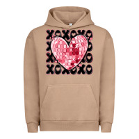 Pigment Burro xoxo heart valentine's day Urban Hoodie - MaliasSmallBusiness