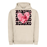 Pigment French Oak xoxo heart valentine's day Urban Hoodie - MaliasSmallBusiness