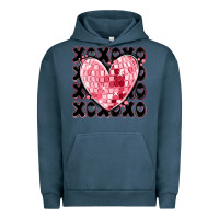 Pigment Midnight Navy xoxo heart valentine's day Urban Hoodie - MaliasSmallBusiness