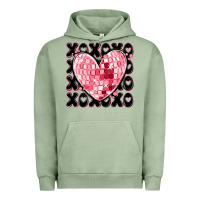 Pigment Oil Green xoxo heart valentine's day Urban Hoodie - MaliasSmallBusiness