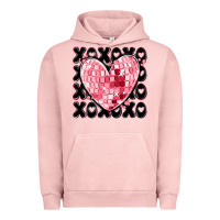 Pigment Salmon xoxo heart valentine's day Urban Hoodie - MaliasSmallBusiness