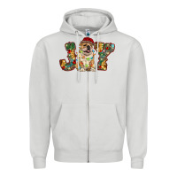 Dove Grey bulldog christmas joy Zipper Hoodie - RanaPortraitStore