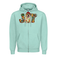Seafoam bulldog christmas joy Zipper Hoodie - RanaPortraitStore