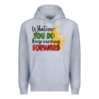 Heather Grey whatever you do keep moving forward martin luther Premium Hoodie - MaliasSmallBusiness