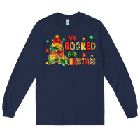 Navy all booked for christmas Long Sleeve Tee - Zillion Design Studio