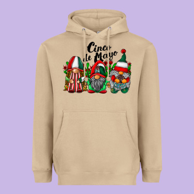 Cinco De Mayo Mexican Flag Gnomes Heavyweight Hoodie Designed By Racoondesign