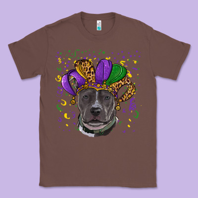 Classic Tee mardi gras pitbull