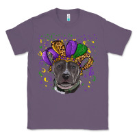 Lavender mardi gras pitbull Classic Tee - RanaPortraitStore