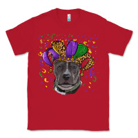 Red mardi gras pitbull Classic Tee - RanaPortraitStore