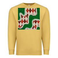 Antique Gold christmas diamond plaid and green glitter seamless pattern Premium Sweatshirt - BundleAndBundleShop