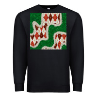 Black christmas diamond plaid and green glitter seamless pattern Premium Sweatshirt - BundleAndBundleShop