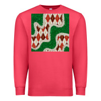 Cardinal christmas diamond plaid and green glitter seamless pattern Premium Sweatshirt - BundleAndBundleShop