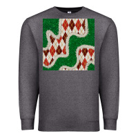 Charcoal Heather christmas diamond plaid and green glitter seamless pattern Premium Sweatshirt - BundleAndBundleShop