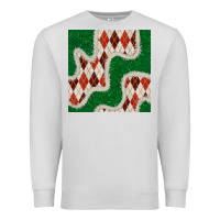Dove Grey christmas diamond plaid and green glitter seamless pattern Premium Sweatshirt - BundleAndBundleShop