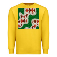 Lemon christmas diamond plaid and green glitter seamless pattern Premium Sweatshirt - BundleAndBundleShop