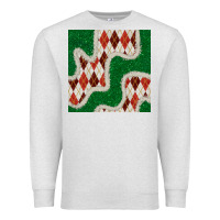 Oatmeal Heather christmas diamond plaid and green glitter seamless pattern Premium Sweatshirt - BundleAndBundleShop