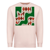 Pale Pink christmas diamond plaid and green glitter seamless pattern Premium Sweatshirt - BundleAndBundleShop
