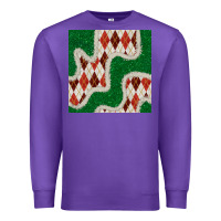 Purple christmas diamond plaid and green glitter seamless pattern Premium Sweatshirt - BundleAndBundleShop