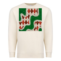 Sandshell christmas diamond plaid and green glitter seamless pattern Premium Sweatshirt - BundleAndBundleShop