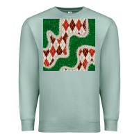 Seafoam christmas diamond plaid and green glitter seamless pattern Premium Sweatshirt - BundleAndBundleShop