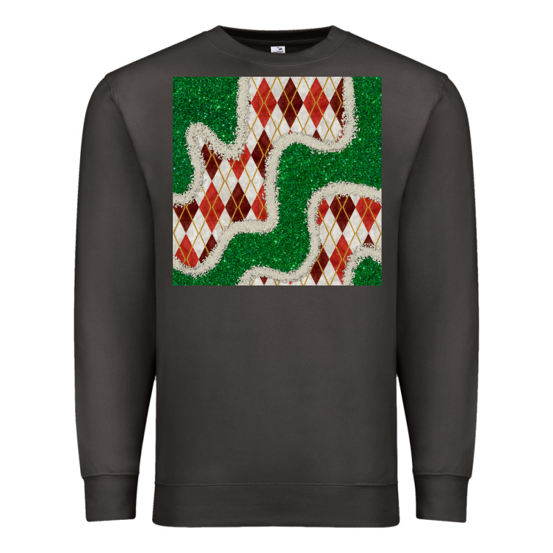 Christmas Diamond Plaid And Green Glitter Seamless Pattern Premium Sweatshirt by BundleAndBundleShop | Teevron