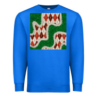 True Royal christmas diamond plaid and green glitter seamless pattern Premium Sweatshirt - BundleAndBundleShop