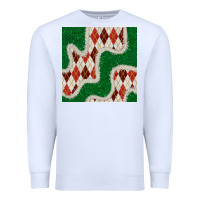 White christmas diamond plaid and green glitter seamless pattern Premium Sweatshirt - BundleAndBundleShop