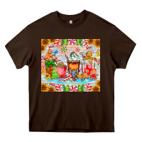 Chocolate Brown christmas coffee class Heavy Core Tee - CowhideDigitalArt