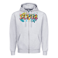 Heather Grey scrub life Zipper Hoodie - texasbilliewilder