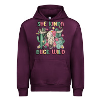 Mauve Wine she kinda buck wild Urban Hoodie - MaliasSmallBusiness