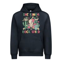 Navy she kinda buck wild Urban Hoodie - MaliasSmallBusiness