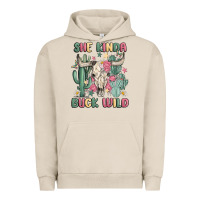 Pigment French Oak she kinda buck wild Urban Hoodie - MaliasSmallBusiness