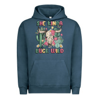 Pigment Midnight Navy she kinda buck wild Urban Hoodie - MaliasSmallBusiness