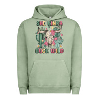 Pigment Oil Green she kinda buck wild Urban Hoodie - MaliasSmallBusiness