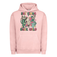 Pigment Salmon she kinda buck wild Urban Hoodie - MaliasSmallBusiness