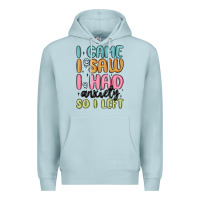 Blue Mist i came i saw i had anxiety so i left Premium Hoodie - MaliasSmallBusiness